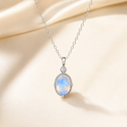Moonstone Pendant 925 Sterling Silver Necklace