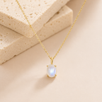 Moonstone 18K Gold Plated Sterling Silver Necklace