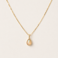 Opal Teardrop Necklace in S925 Sterling Silver