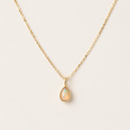 Opal Teardrop Necklace in S925 Sterling Silver