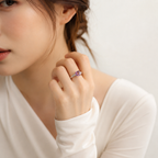 Amethyst Square Ring 18K Gold-Plated S925 Sterling Silver - Side View