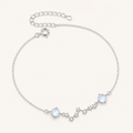 Moonstone Celestial Sterling Silver Bracelet - Side View