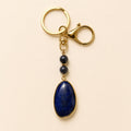 SAFEINA Natural Lapis Lazuli Keychain & Bag Charm Gift Set