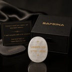 White crystal keepsake with laser engraved Liberty 250 1776–2026 design – front view, SAFEINA