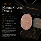 Rose quartz Stars of Freedom palm stone held in hand showing smooth soap stone shape and size