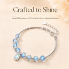 Moonstone Sterling Silver Adjustable Bracelet - Lifestyle Shot