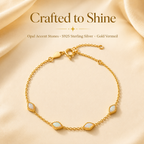 Opal Gold Vermeil Sterling Silver Bracelet - Lifestyle Shot