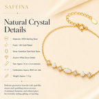 Opal Gold Vermeil Sterling Silver Bracelet - Detail Close-up