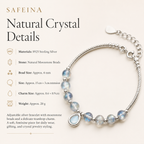 Moonstone Sterling Silver Adjustable Bracelet - Detail Close-up