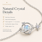 oonstone Star Orbit Bracelet S925 Sterling Silver - Detail Close-up
