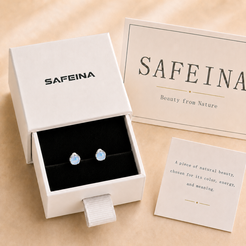 Petite Moonstone Sterling Silver Stud Earrings