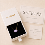 Natural Amethyst Pendant Necklace in S925 Sterling Silver
