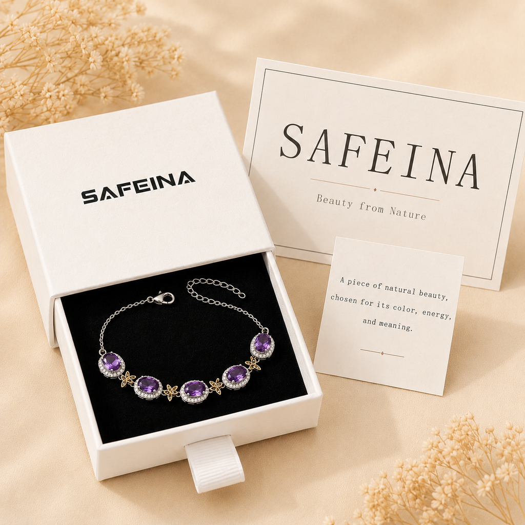 Amethyst Multi-Stone Bracelet in S925 Sterling Silver